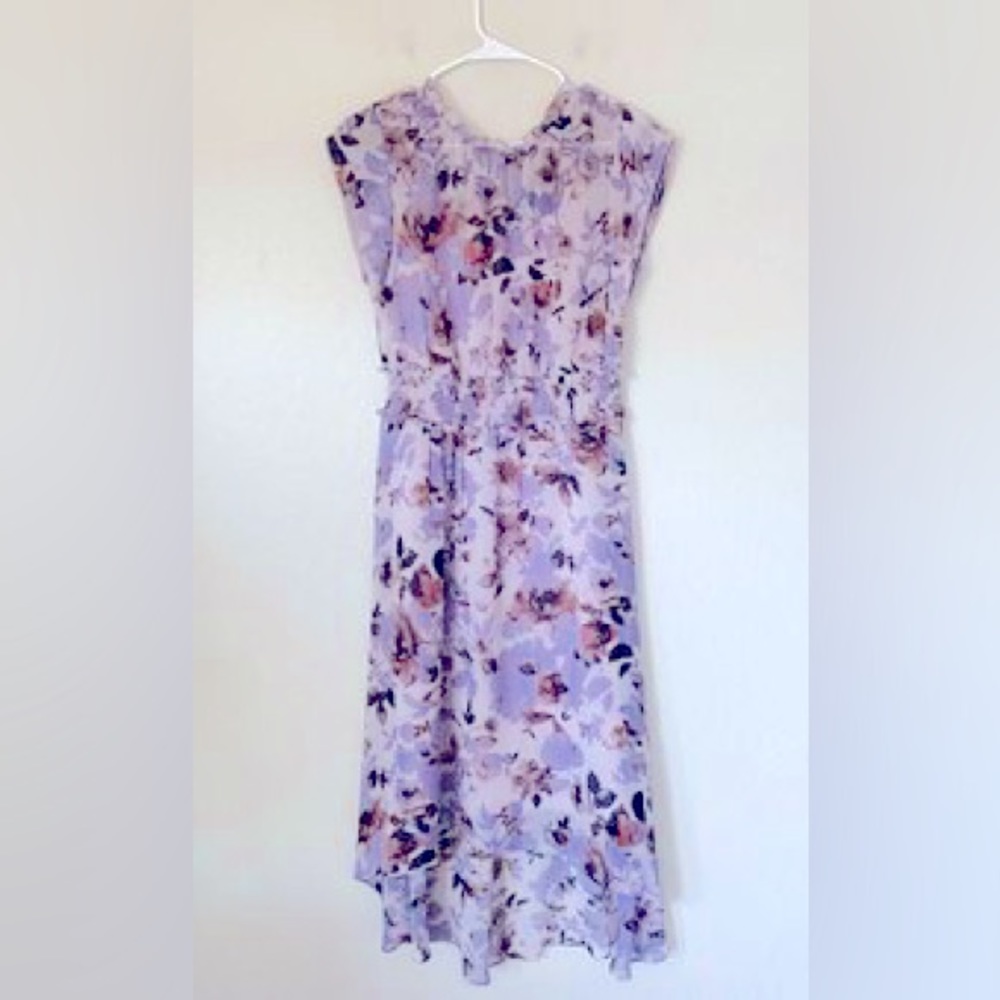 Simply Vera Vera Wang Lavender Purple Floral Midi Dress Medium